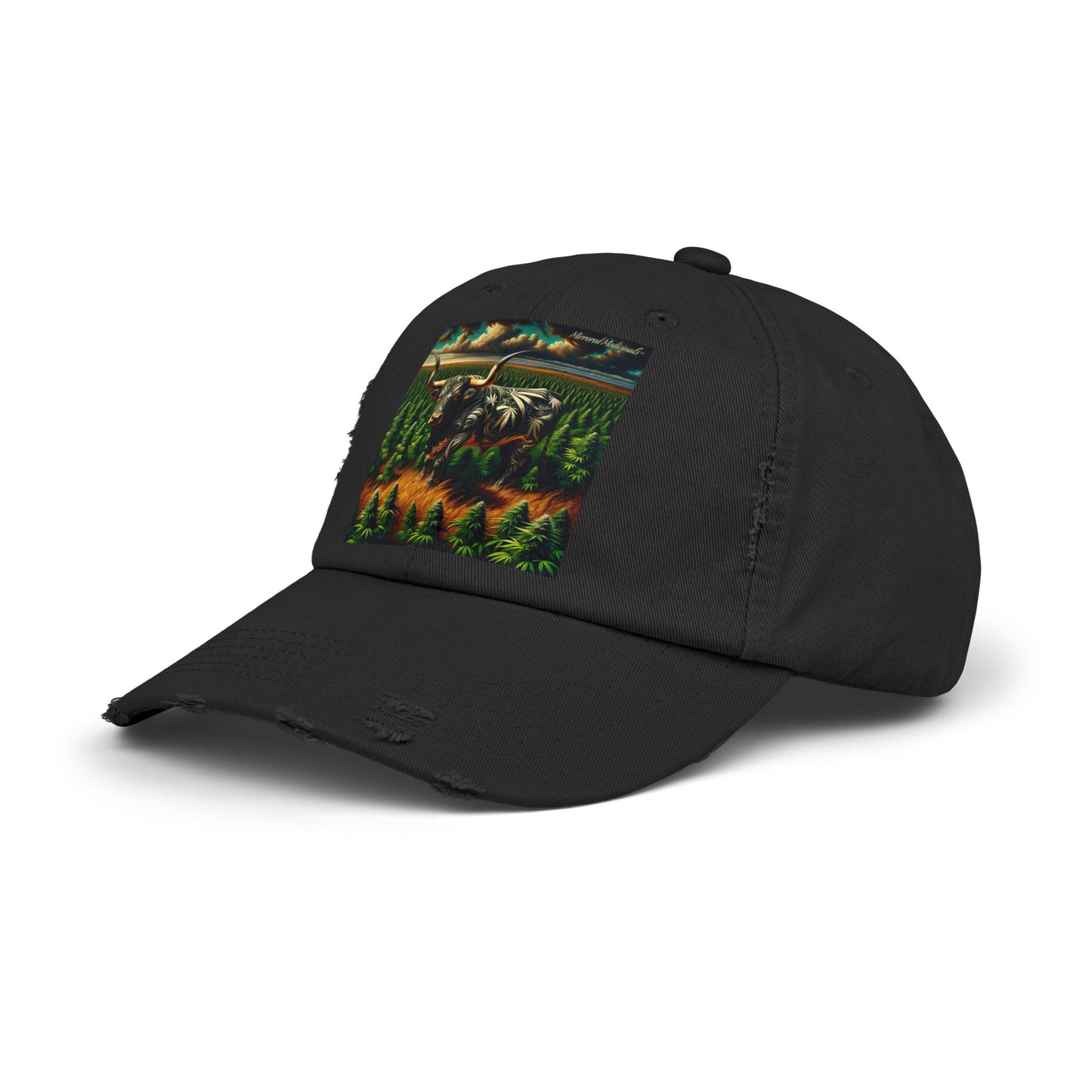 Longhorn 420 - Unisex Distressed Cap