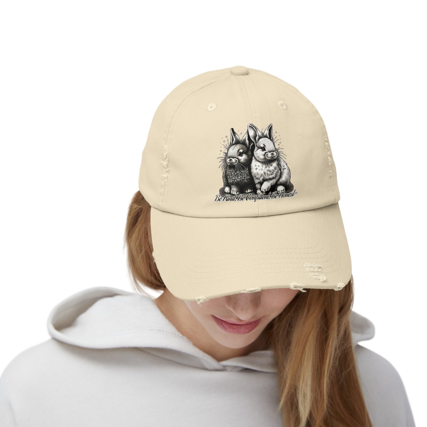 Funny Bunny - Unisex Distressed Cap