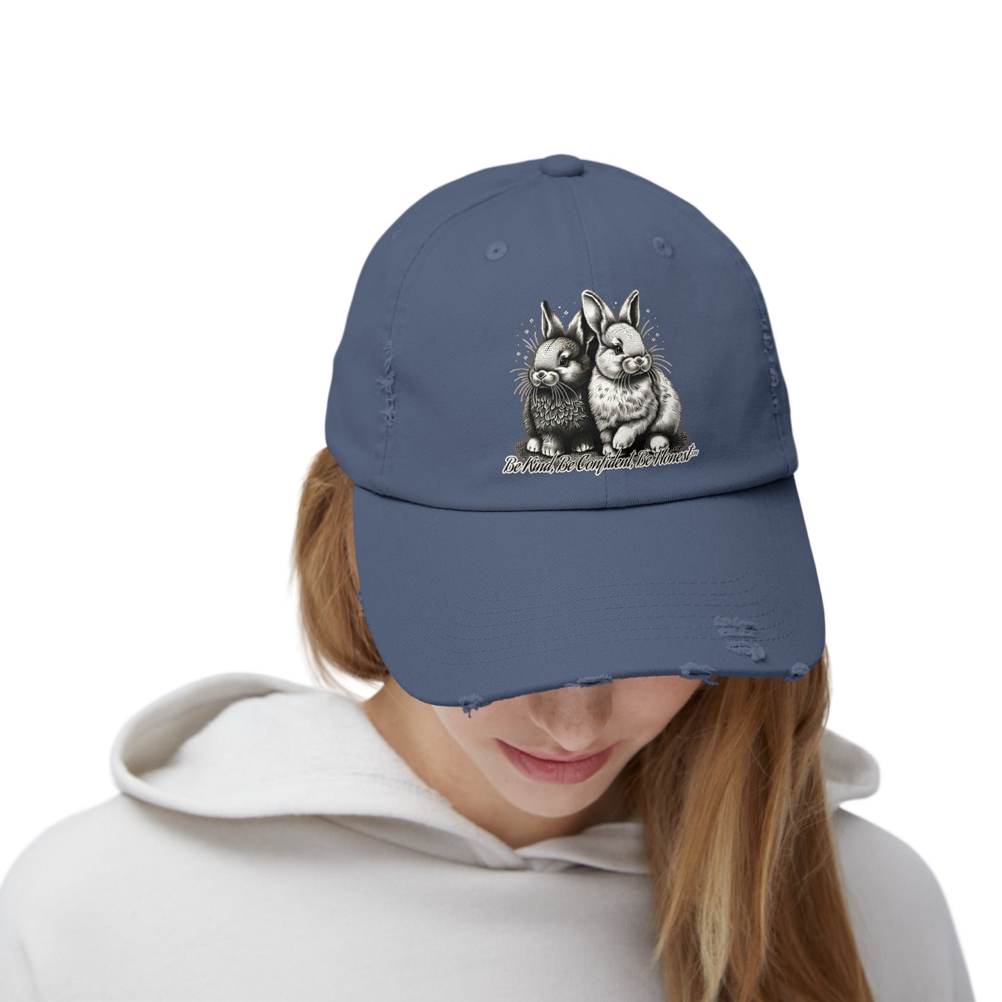 Funny Bunny - Unisex Distressed Cap