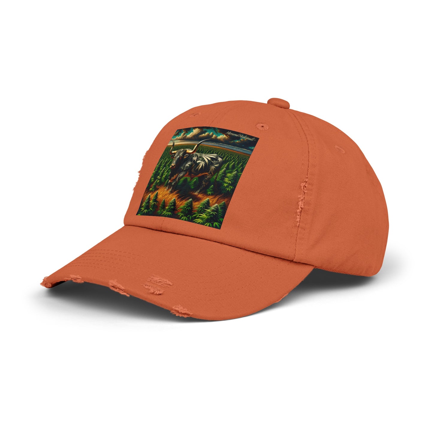 Longhorn 420 - Unisex Distressed Cap