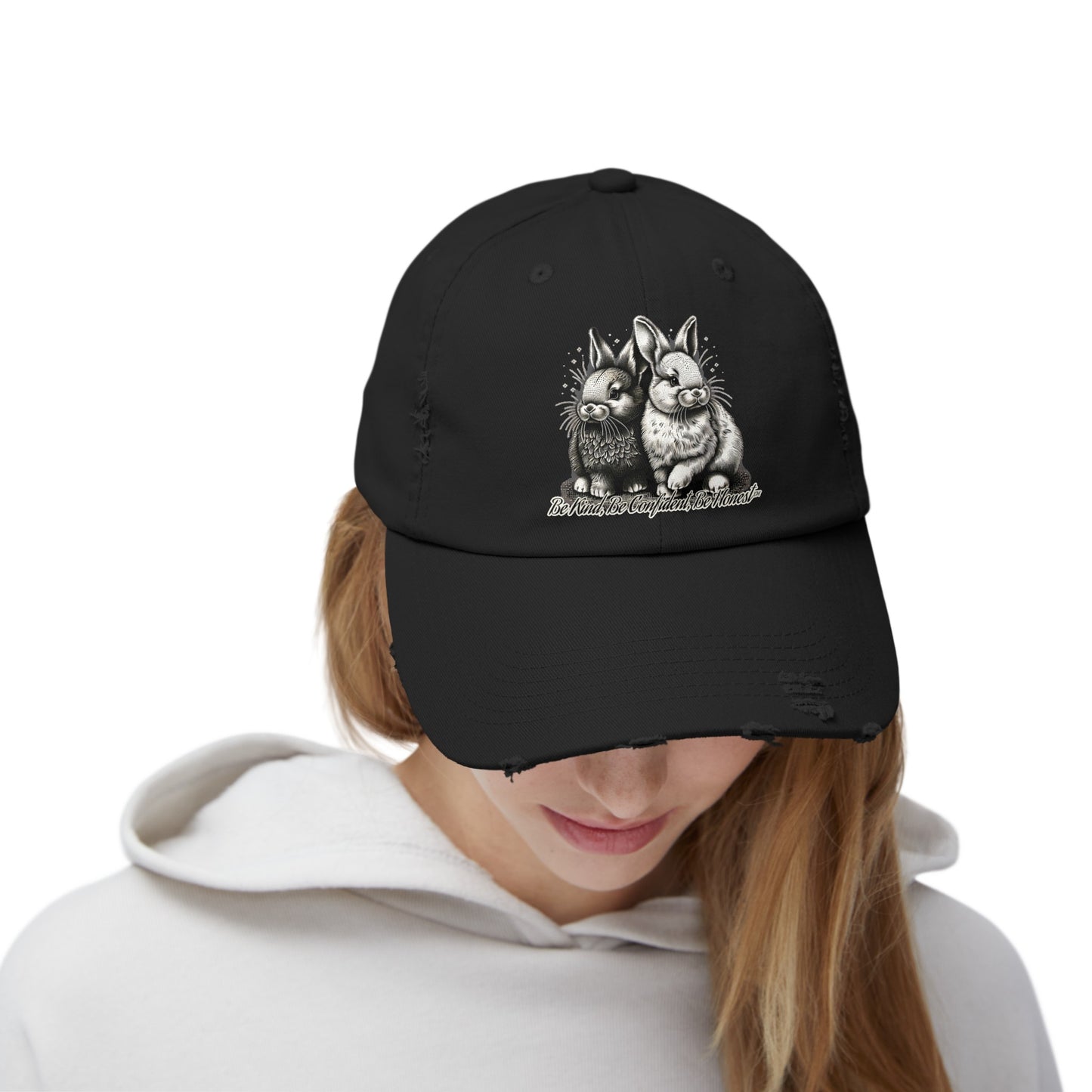 Funny Bunny - Unisex Distressed Cap