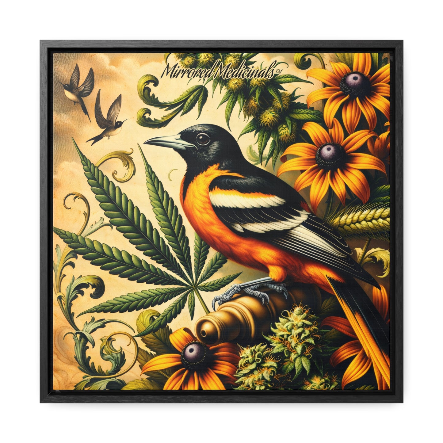 Old Line Oriole 3 - Gallery Canvas Wraps, Square Frame