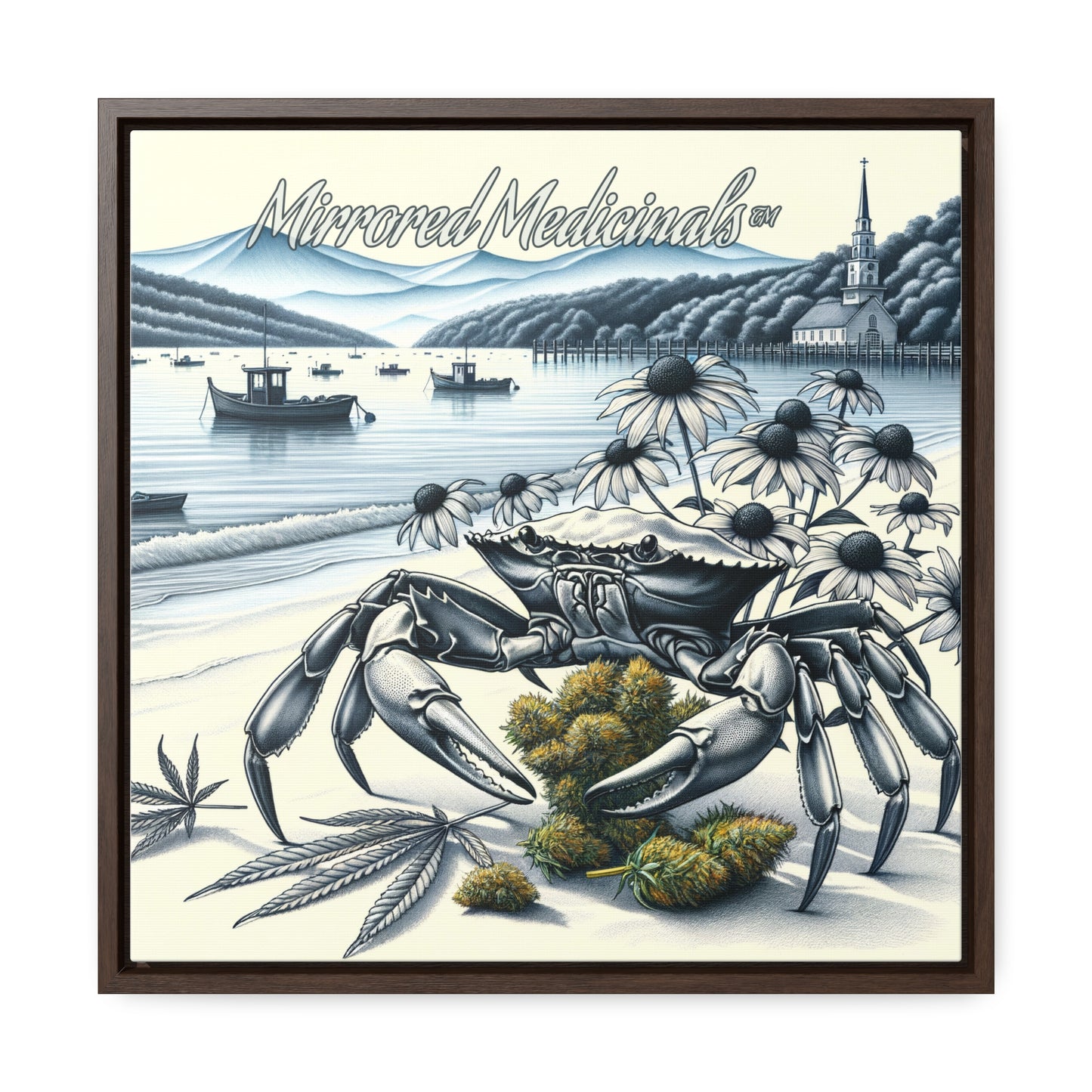 Old Line Crabbers - Gallery Canvas Wraps, Square Frame