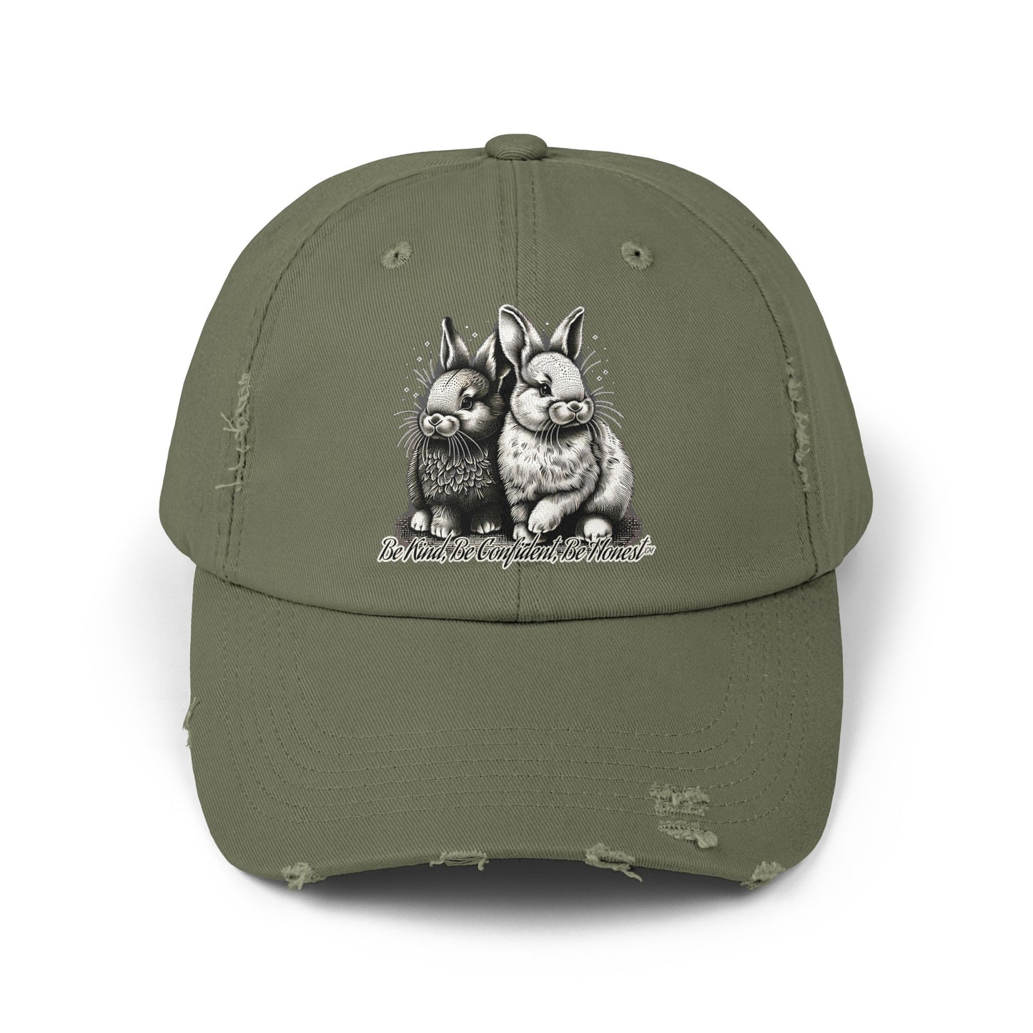 Funny Bunny - Unisex Distressed Cap