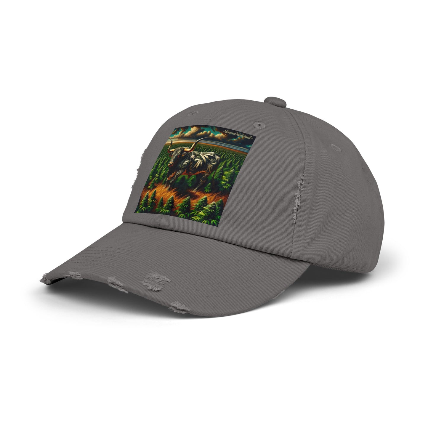 Longhorn 420 - Unisex Distressed Cap