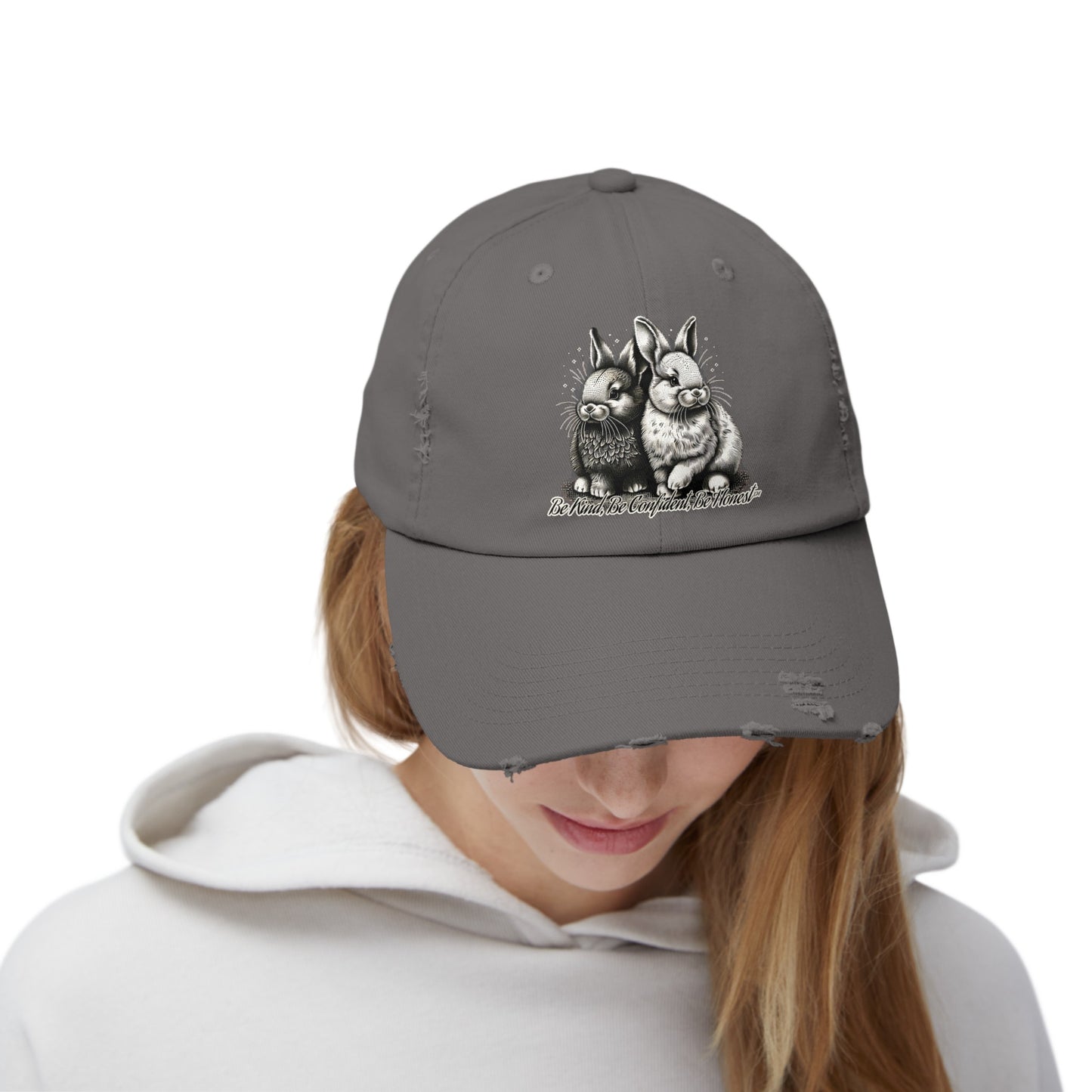 Funny Bunny - Unisex Distressed Cap