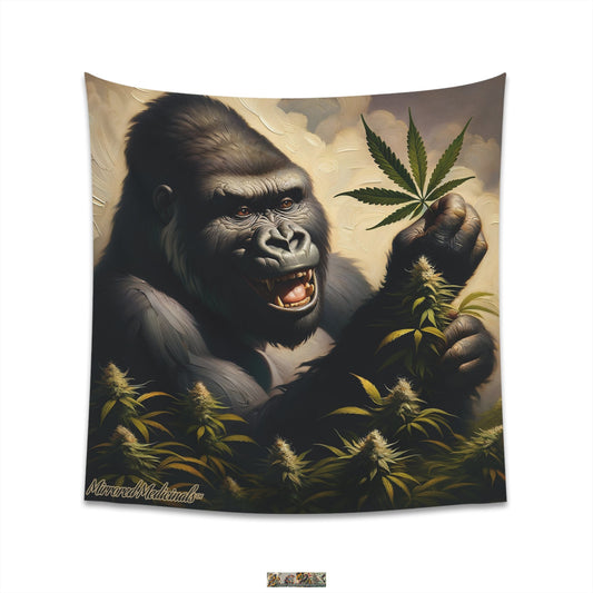 Gorilla,1 - Printed Wall Tapestry