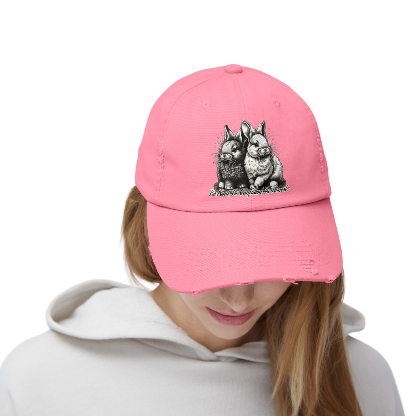 Funny Bunny - Unisex Distressed Cap