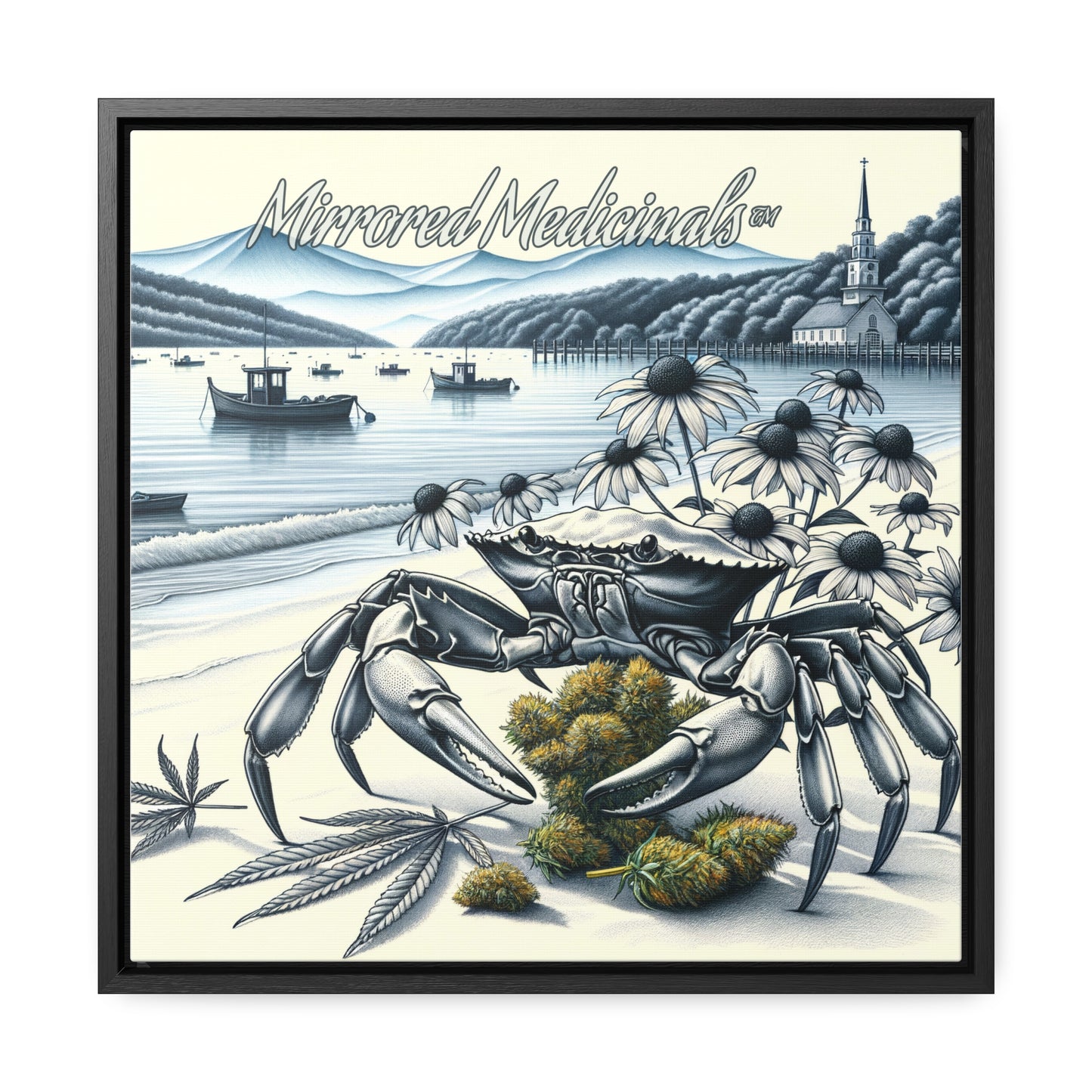 Old Line Crabbers - Gallery Canvas Wraps, Square Frame