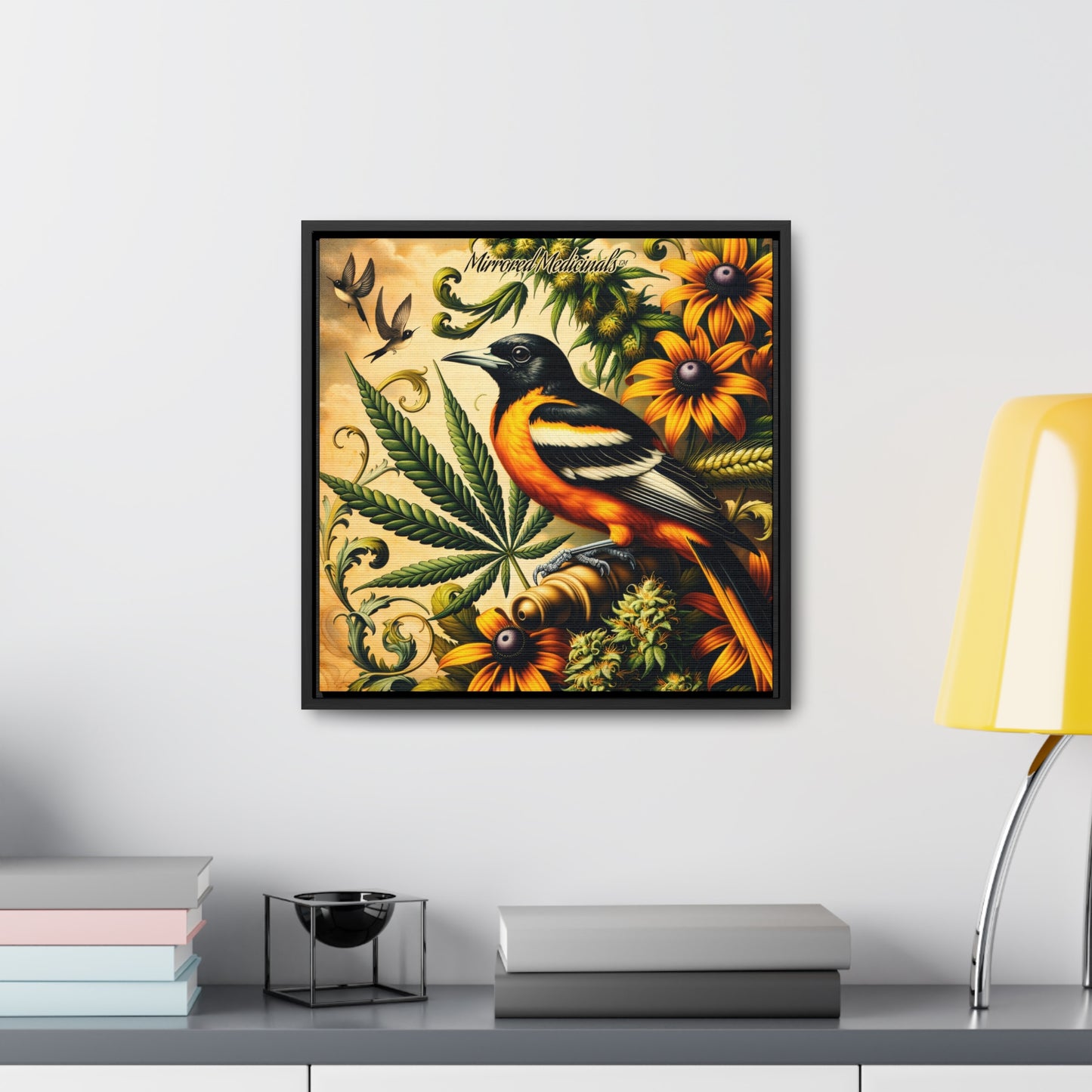 Old Line Oriole 3 - Gallery Canvas Wraps, Square Frame