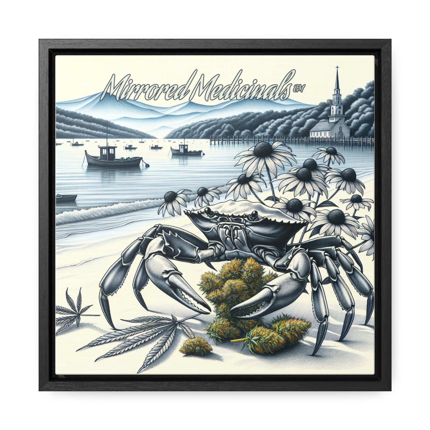 Old Line Crabbers - Gallery Canvas Wraps, Square Frame