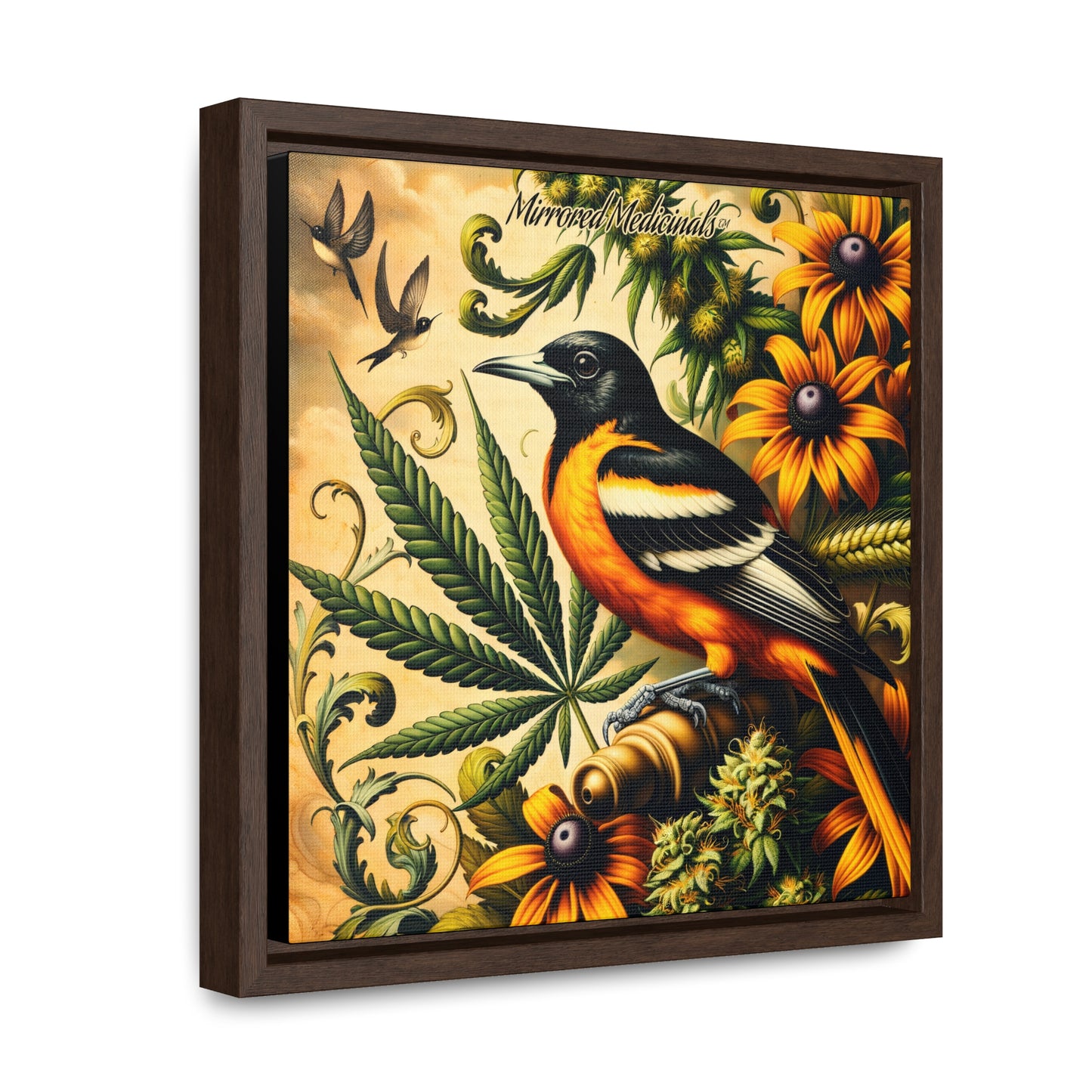 Old Line Oriole 3 - Gallery Canvas Wraps, Square Frame