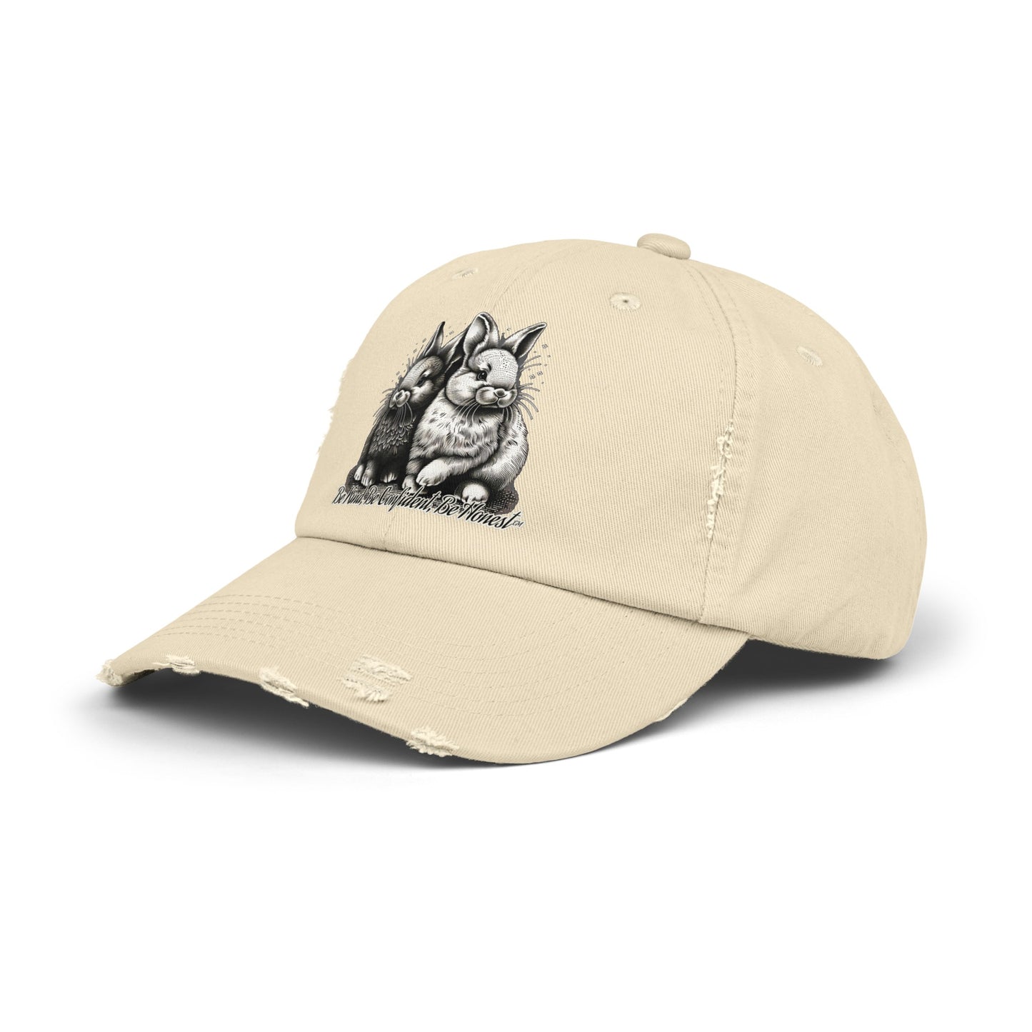 Funny Bunny - Unisex Distressed Cap